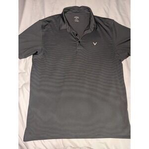 Callaway Shirt Mens‎ L Short Sleeve Gray Golf Polo Adult Casual Opti-Dri